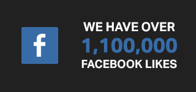 Over 1.1 million likes on Facebook