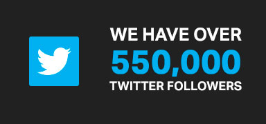 Over 550,000 followers on Twitter