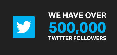 Over 550,000 followers on Twitter